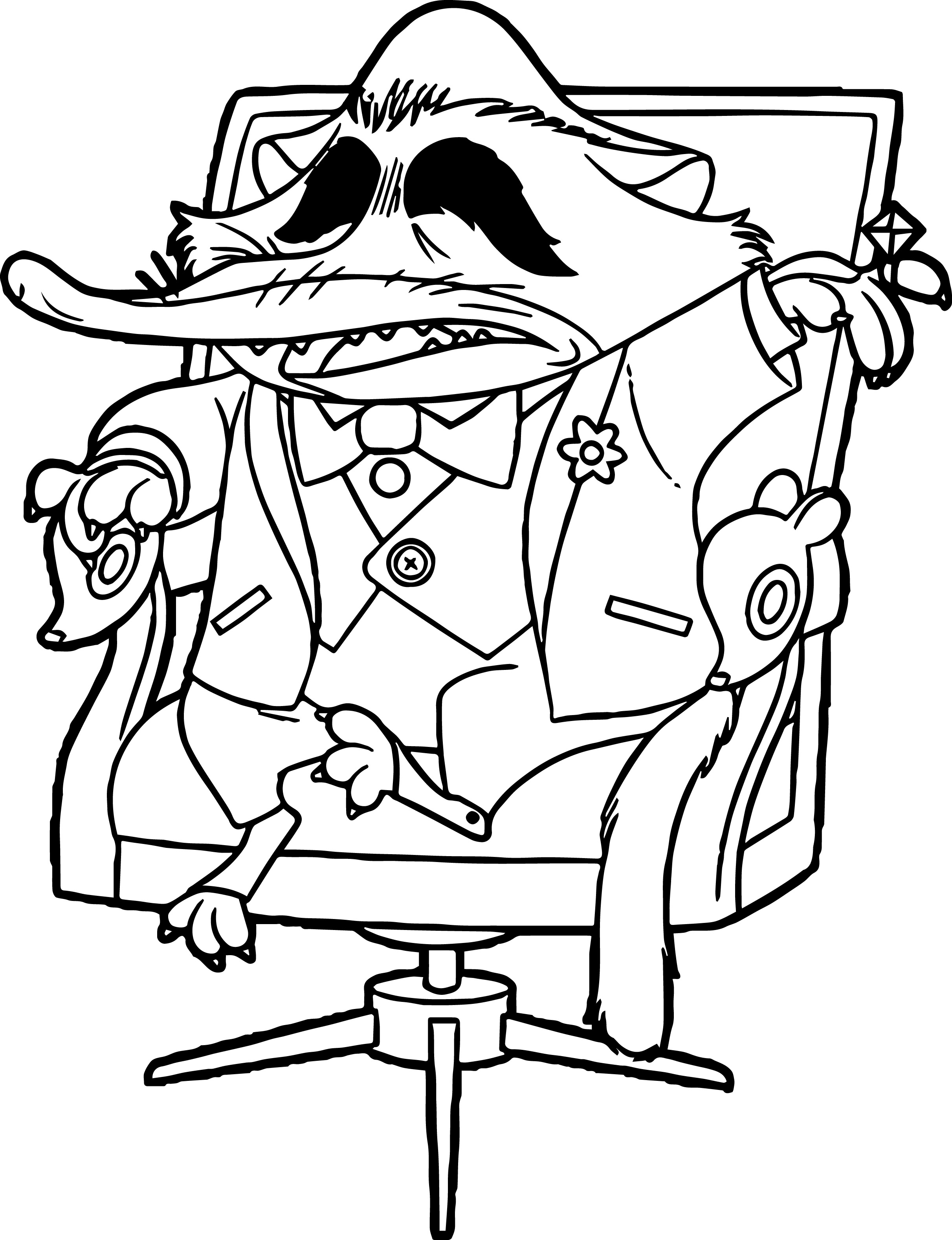 2423x3156 Mr Big (Zootopia) Coloring Page Wecoloringpage