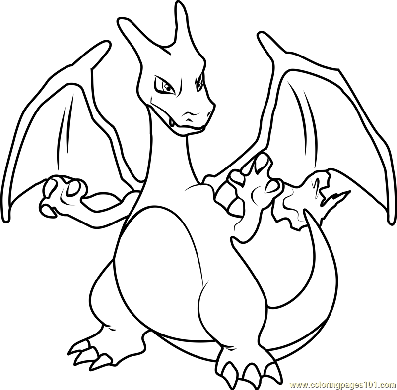 800x787 Charizard Pokemon Coloring Page