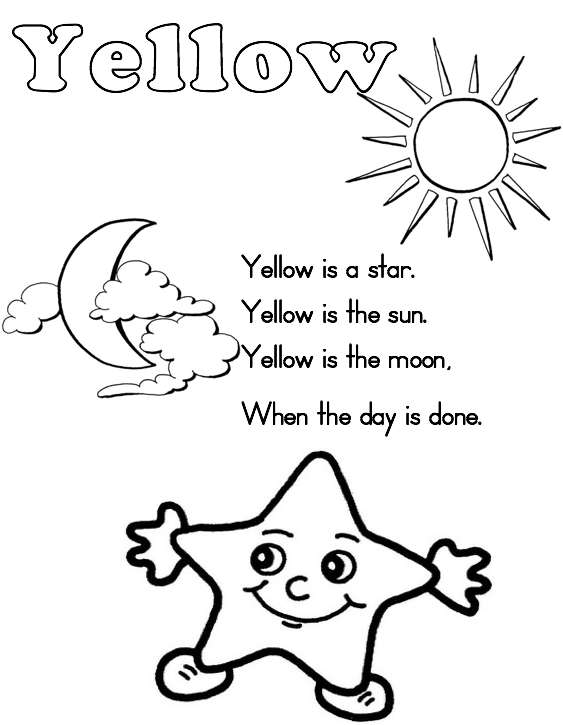 563x725 Yellow Coloring Sheets