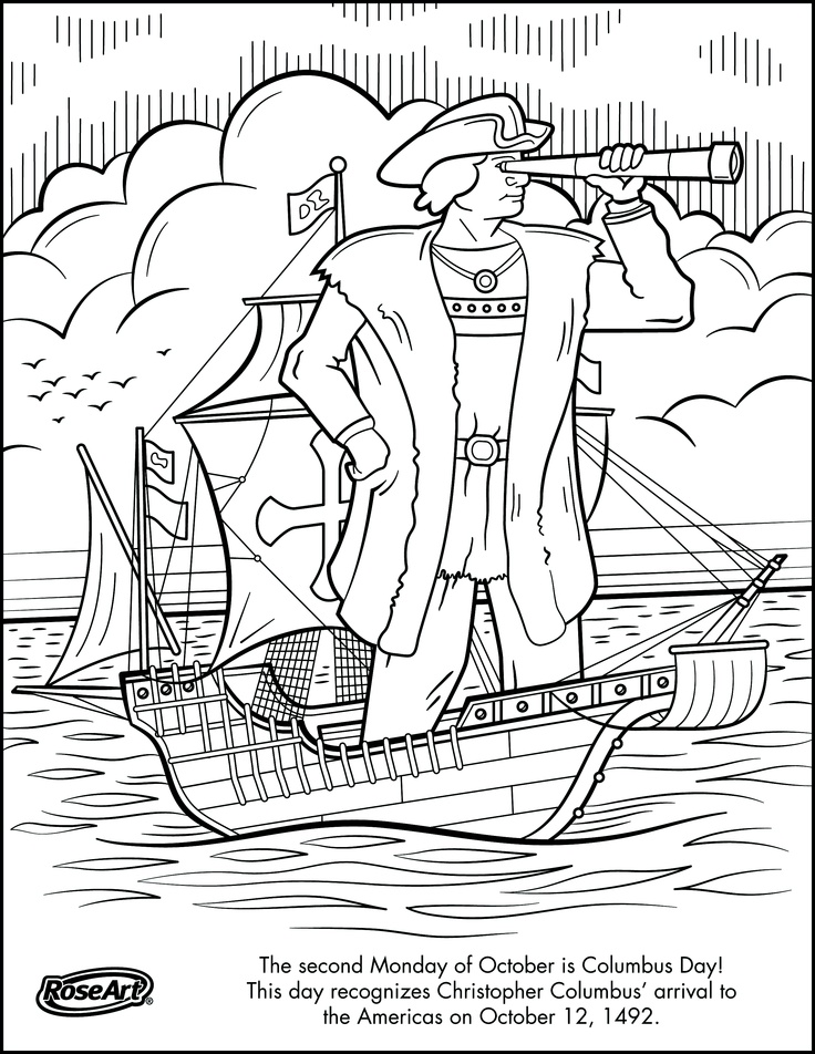 736x952 Columbus Day Coloring Pages Printable