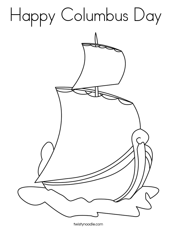 685x886 Happy Columbus Day Coloring Page