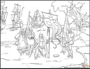 300x228 Mejores 31 De Columbus Day Coloring Pages En