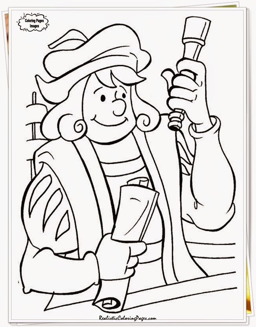 848x1082 Columbus Day Coloring Pages Printable Realistic Magnificent