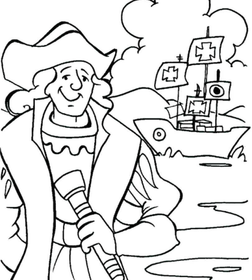 810x900 Columbus Day Coloring Pages