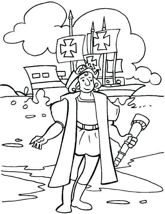 562x727 Columbus Coloring Pages Coloring Page Free Day Kids Columbus Day