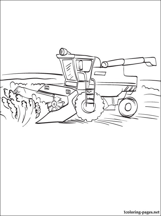 Coloring Page Combine Harvester Coloring Pages 560x750 Coloring Page Combine Harvester Coloring Pages