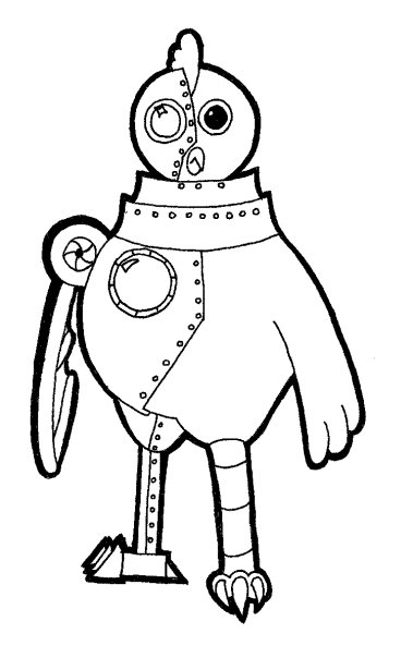 379x604 Robot Chicken Coloring Pages