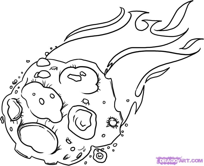 844x688 Asteroid Coloring Page