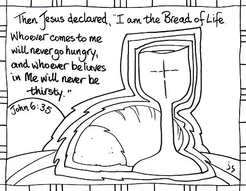 500x388 Saints Coloring Pages Communion Coloring Pages Bread Of Life