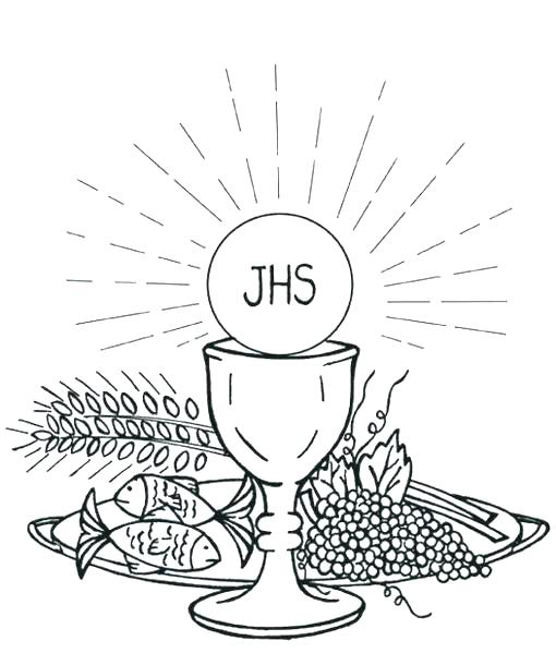 510x599 Communion Coloring Pages Free Printable First Communion Coloring