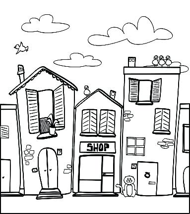 383x433 Neighborhood And Community Coloring Pages Community Coloring Pages