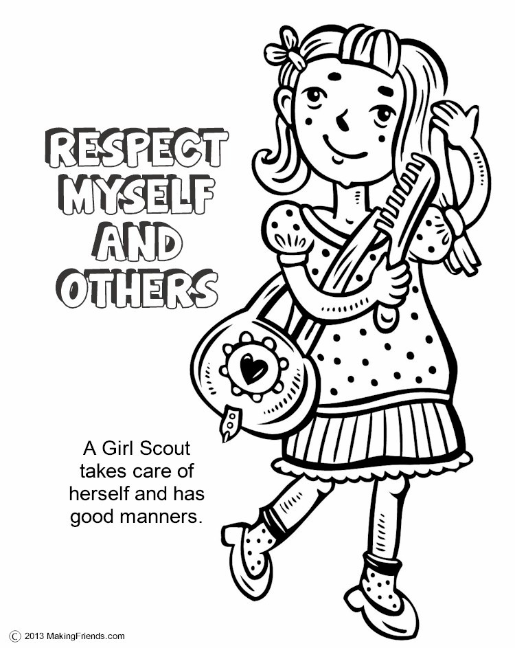 750x943 The Law, Respect Myself And Others Coloring Page