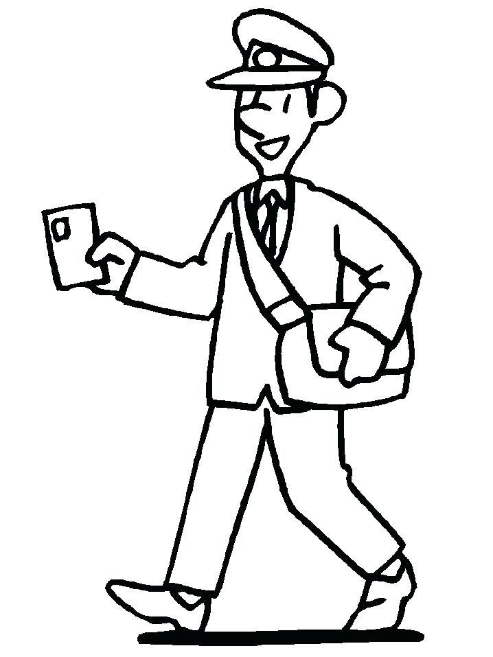 Community Helpers Coloring Pages Postman 2 Coloring Page Community 718x957 Community Helpers Coloring Pages Postman 2 Coloring Page Community