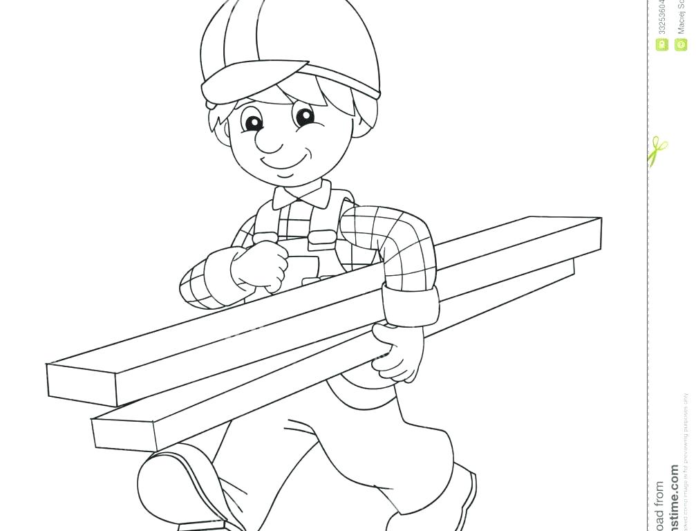 Construction Worker Coloring Pages Construction Worker Looking 1007x768 Construction Worker Coloring Pages Construction Worker Looking