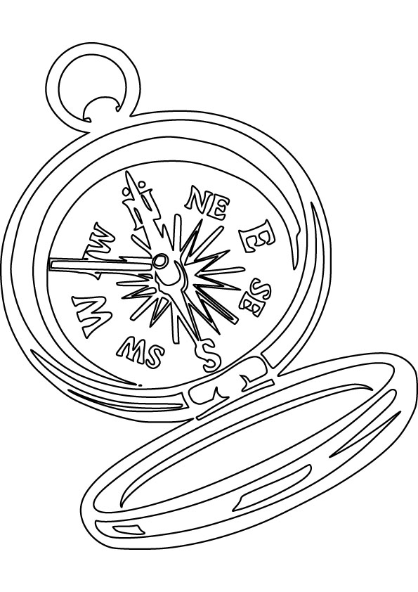 Compass Free Coloring Page 595x842 Compass Free Coloring Page