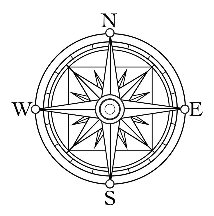 Compass Rose Coloring Page