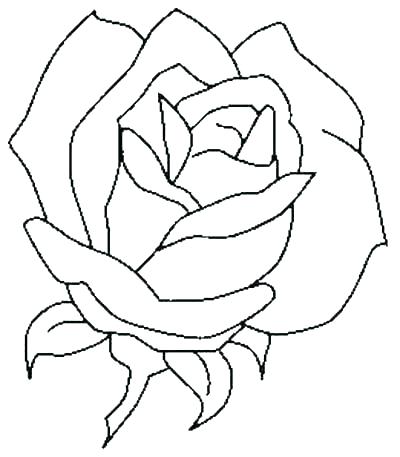400x457 Coloring Pages Rose Rose With Thorns Coloring Page Free Coloring