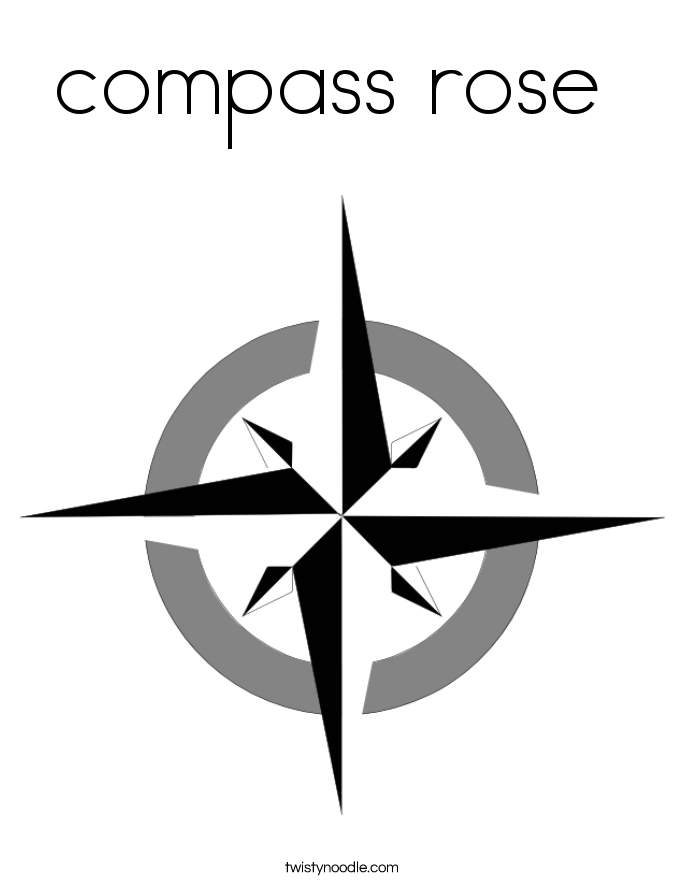 685x886 Compass Rose Coloring Page