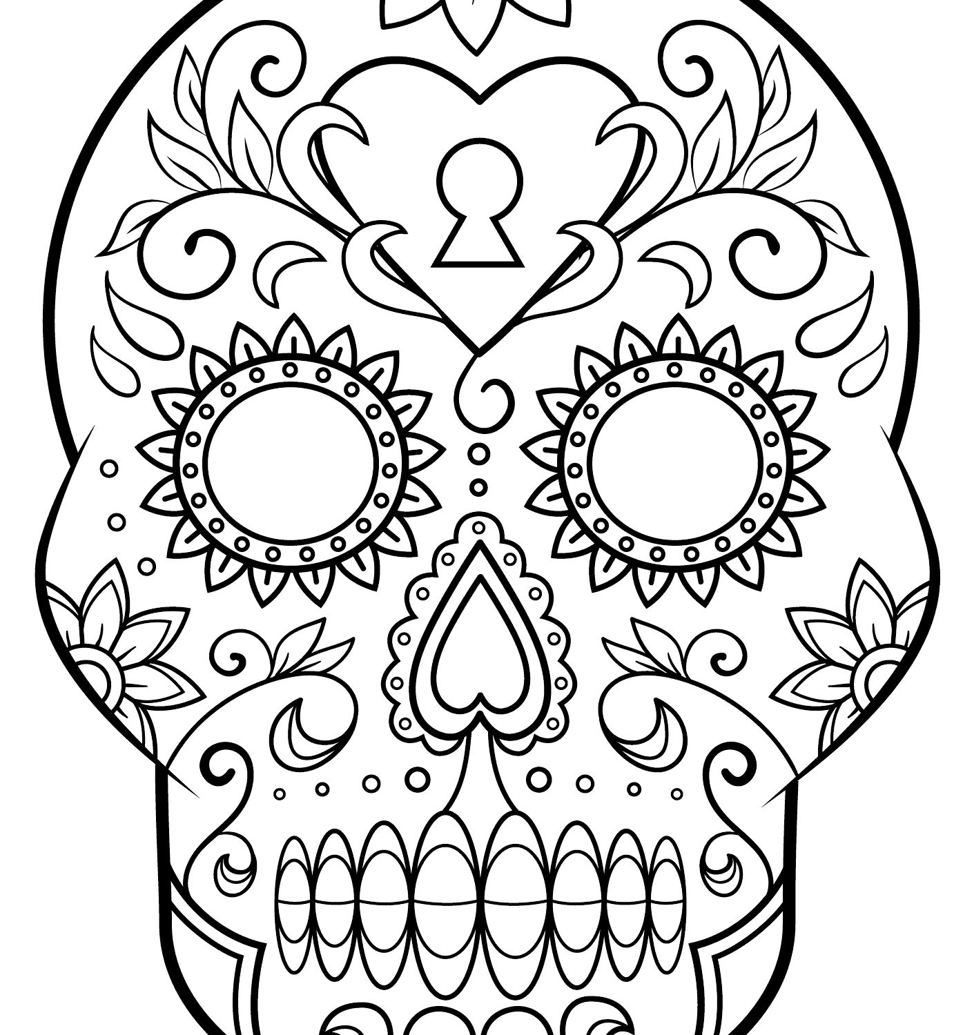 1382x1500 Day The Dead Coloring Pages Getcoloringpages Printable