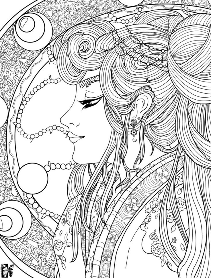 736x968 Stylish Design Ideas Complicated Coloring Pages For Girls Just