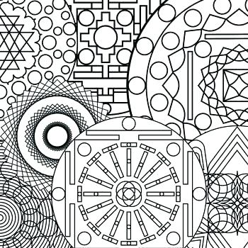 350x350 Bargain Complex Coloring Sheets Free Printable Abstract Pages