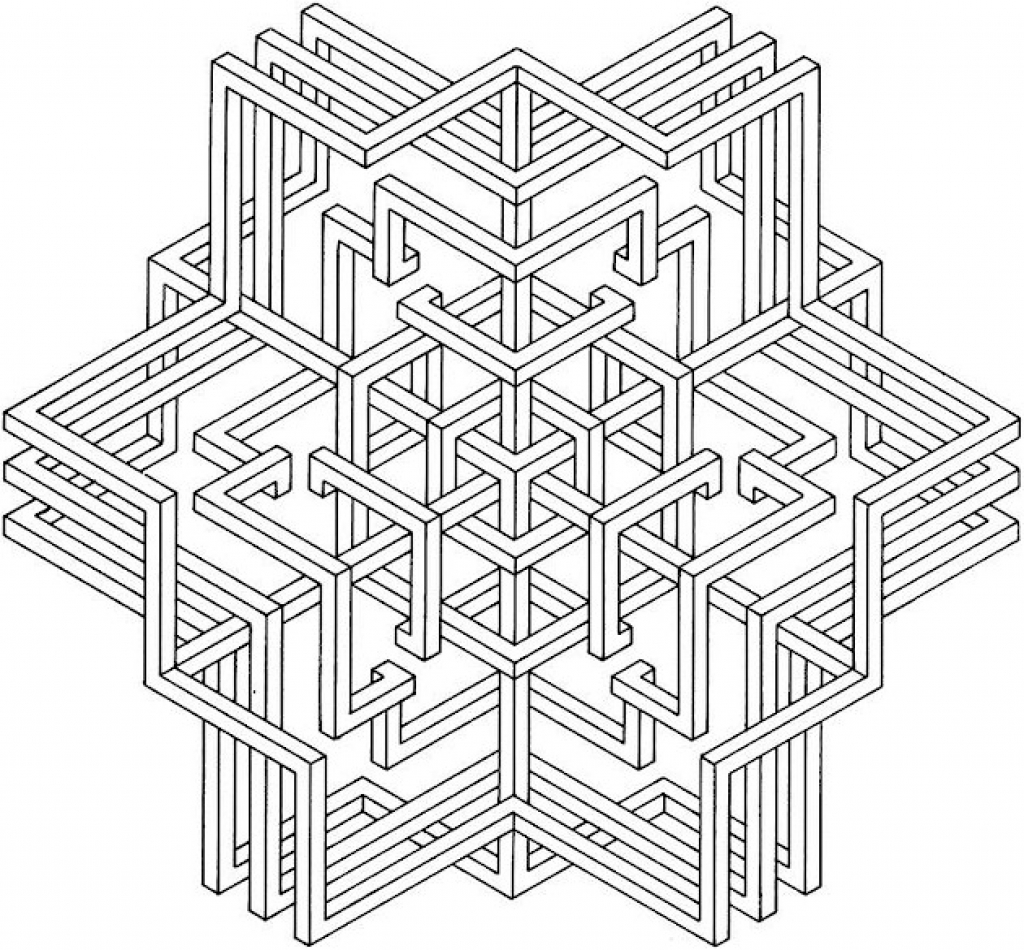Geometric Coloring Pages 1024x950 Geometric Coloring Pages