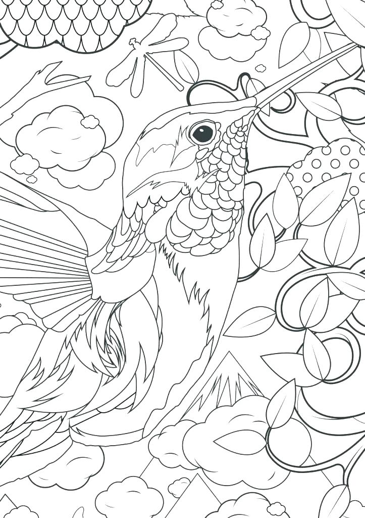 723x1024 Really Hard Coloring Pages Bird And Flower Page Col On Cheeky