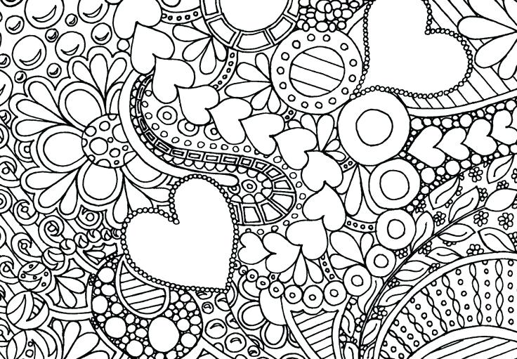 736x511 Unique Complicated Coloring Pages For Adults For Good Complicated