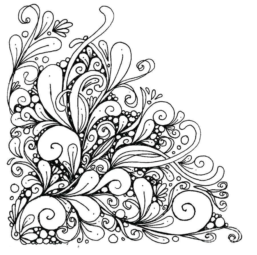 900x893 Awesome Printable Abstract Flower Coloring Pages Design