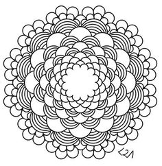 236x242 Free Advanced And Detailed Mandala Coloring Page From Mandalas