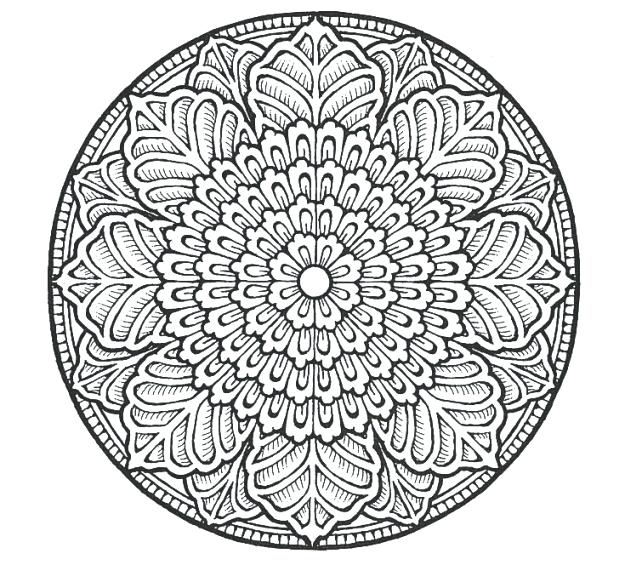 625x565 Intricate Coloring Pages Free Mandala Coloring Pages For Adults