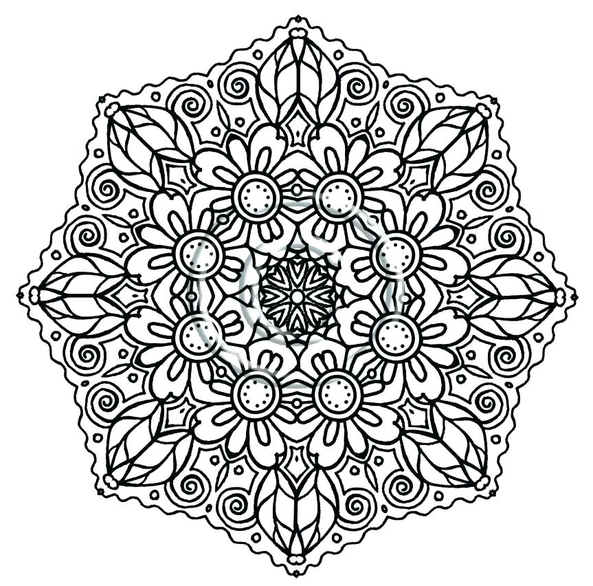 863x852 Intricate Flower Coloring Pages Abstract Coloring Pages For Kids