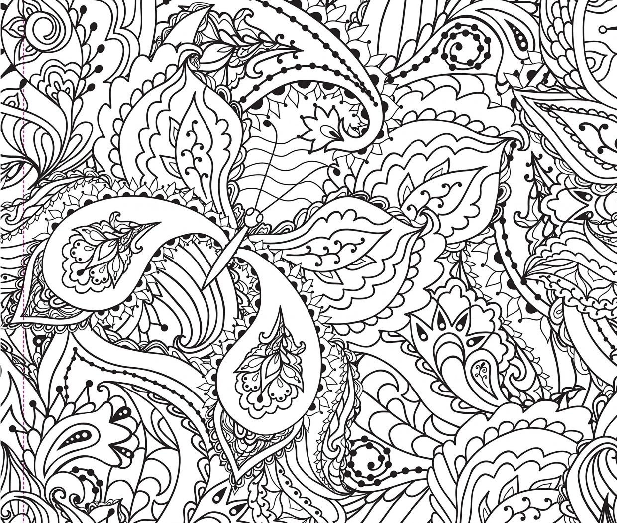 1240x1050 Complex Coloring Pages For Girls Free Printable Adults Animal