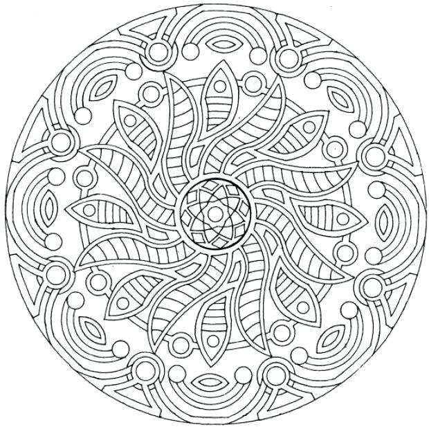 620x617 Complicated Coloring Pages X Complicated Mandala Coloring Pages