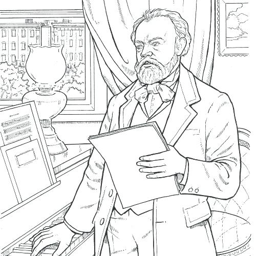 500x500 Composer Coloring Pages Composer Coloring Free Composer Coloring