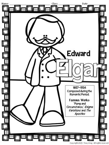 360x480 Composer Coloring Sheets 2 The Bulletin Board Lady