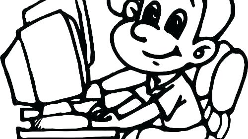 500x280 Kids N Coloring Pages Of Computer Computer Computer Coloring Games