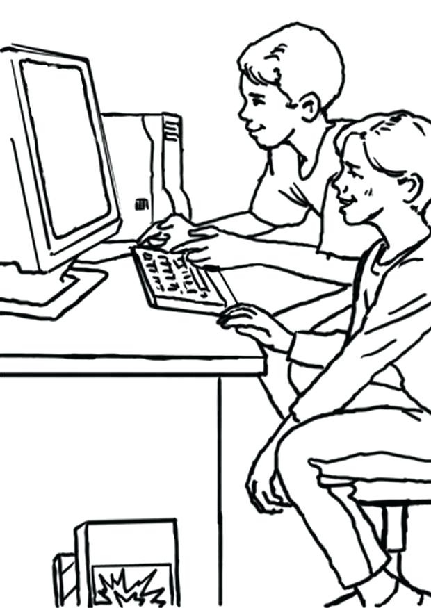 620x875 Computer Lab Coloring Pages Computer Coloring Pages Packed