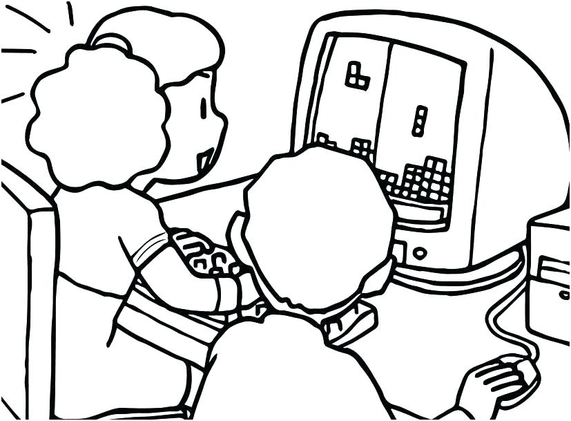 827x609 Kids N Coloring Pages Of Computer Computer Coloring Pages Computer