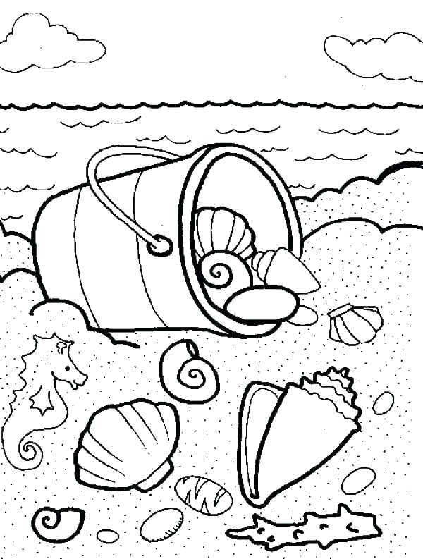 Seashell Coloring Page 600x793 Seashell Coloring Page