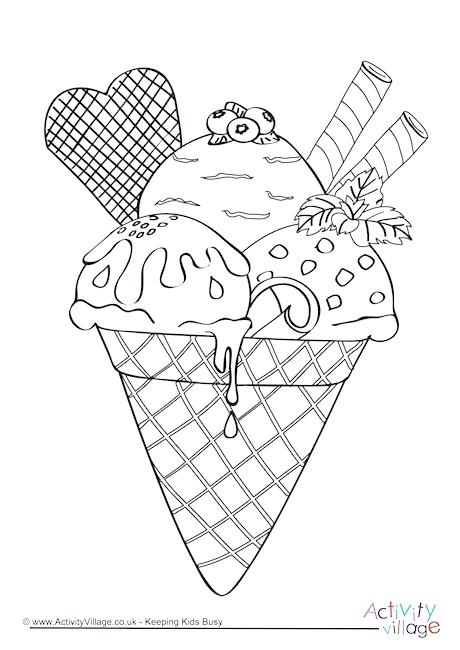 460x650 Ice Cream Cone Coloring And Ice Cream Colouring Page 3 635