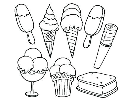 446x343 Empty Ice Cream Cone Coloring Page Colouring Pages