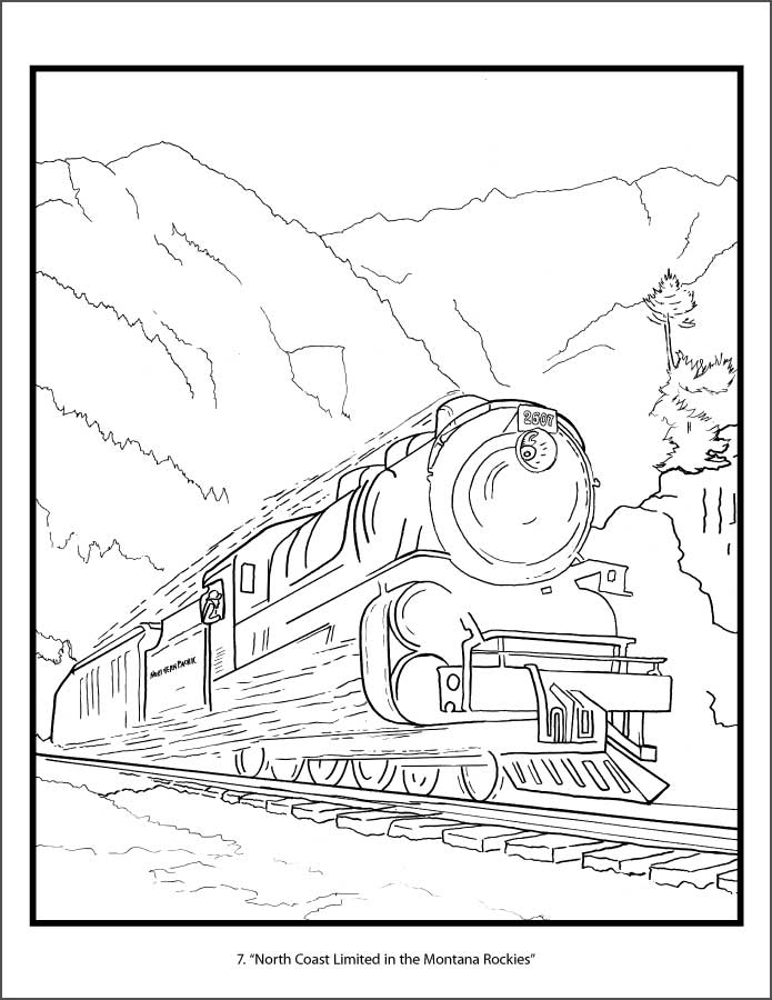 695x900 Railroad Posters Of America Coloring Book
