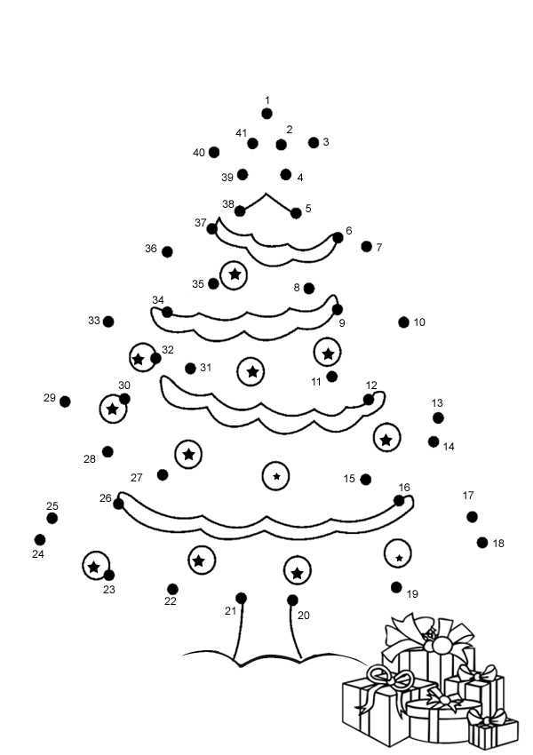 Dot To Dot Coloring Pages For Christmas 600x850 Dot To Dot Coloring Pages For Christmas