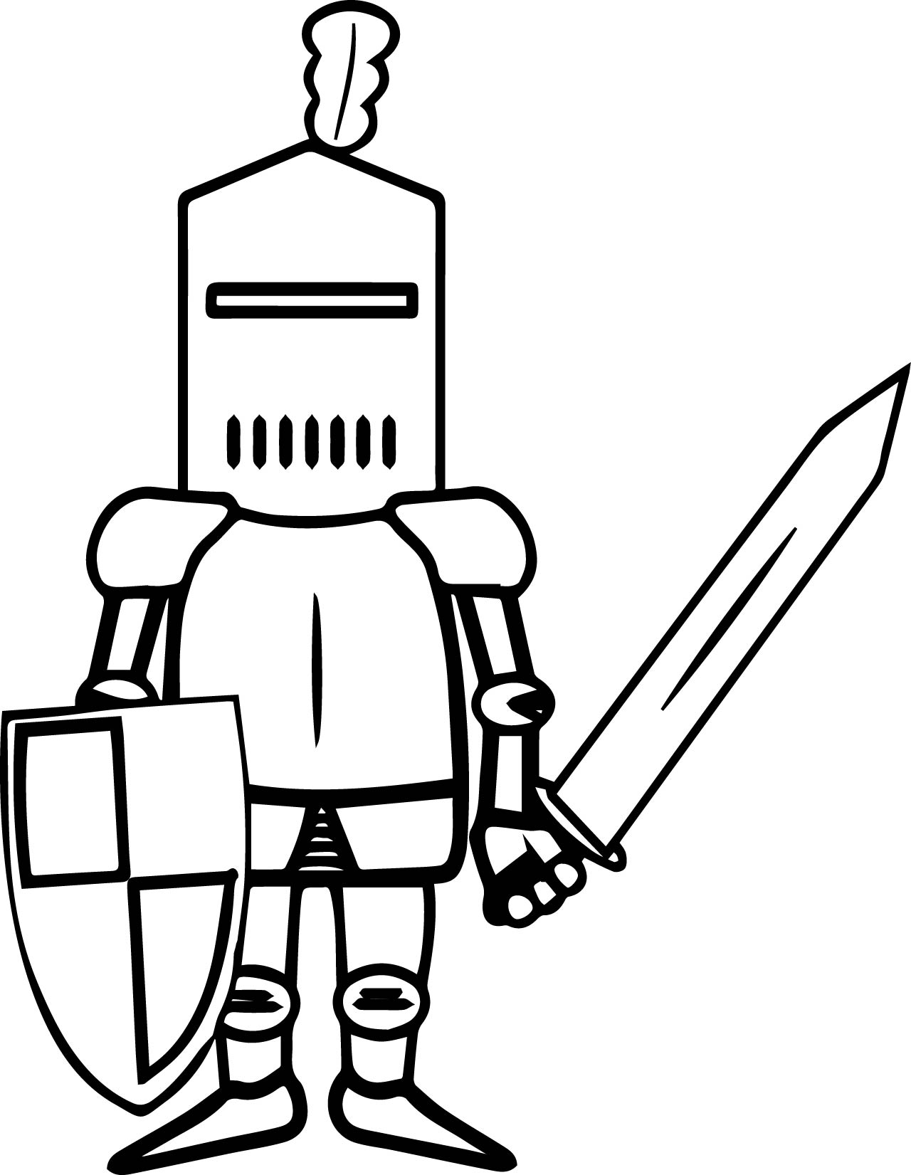 1280x1651 Sword Clipart Coloring Page