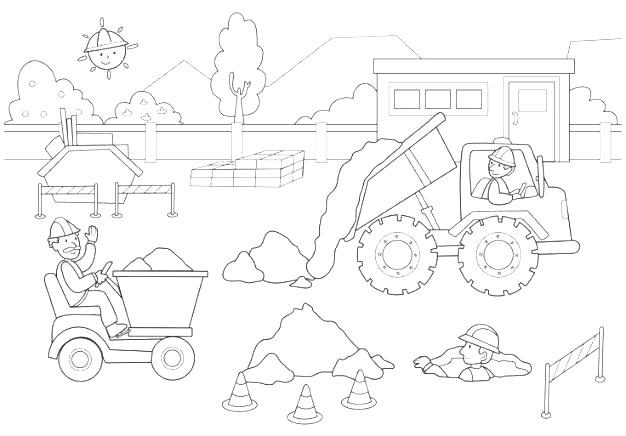 626x436 Construction Coloring Page