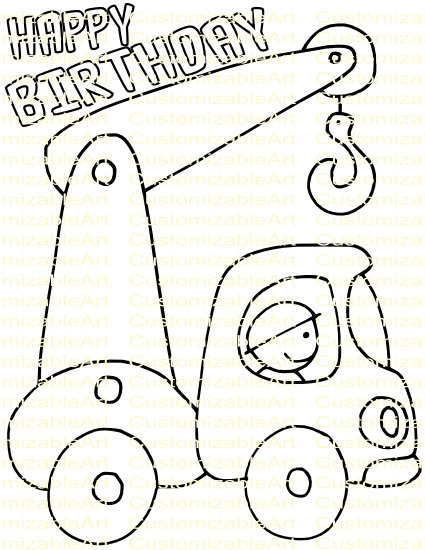 Construction Party Favor Crane Truck Construction Birthday 425x550 Construction Party Favor Crane Truck Construction Birthday