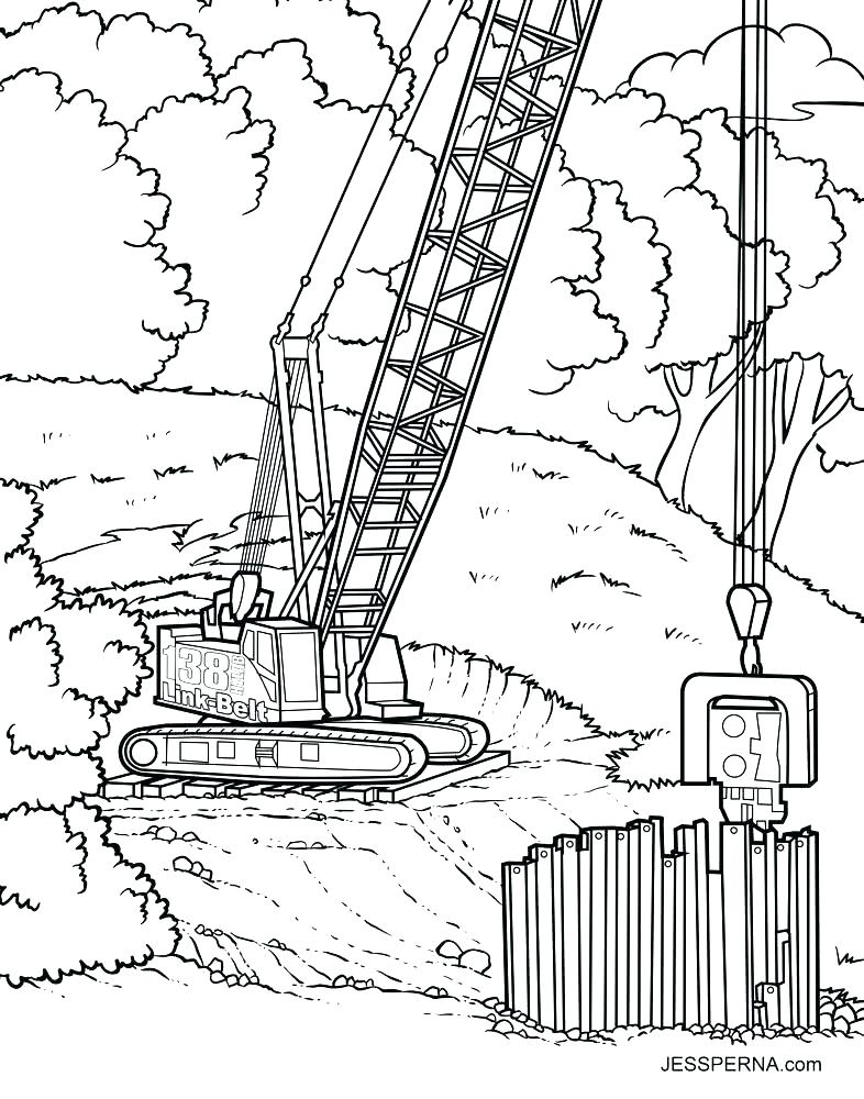 786x1000 Construction Equipment Coloring Pages