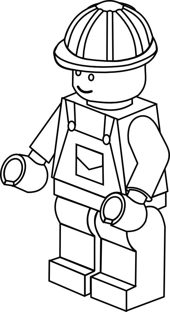 555x1015 Lego Construction Worker Coloring Page Lasteasjad