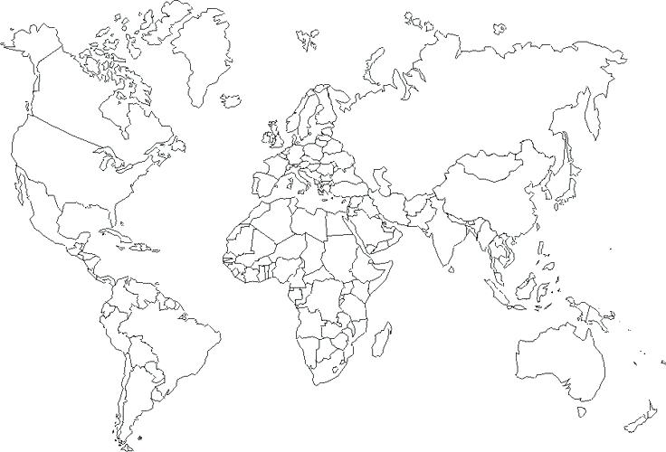 7 Continents Coloring Page 736x500 7 Continents Coloring Page